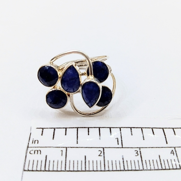 Handmade Sterling Silver Sapphire Ring - Picture 4 of 5